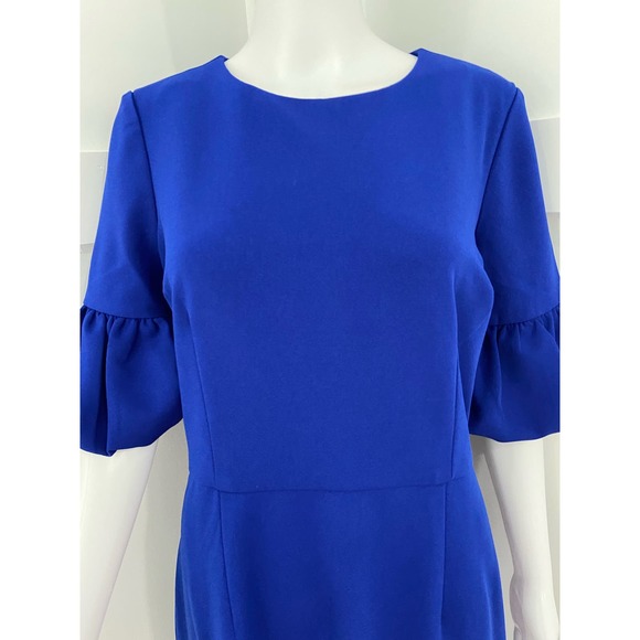Marina Crepe Bubble Sleeve Blue Dress New in Plastic* Size 10 WD41 - Picture 4 of 14